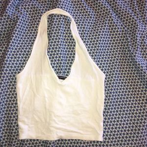 Brandy Melville white halter crop top